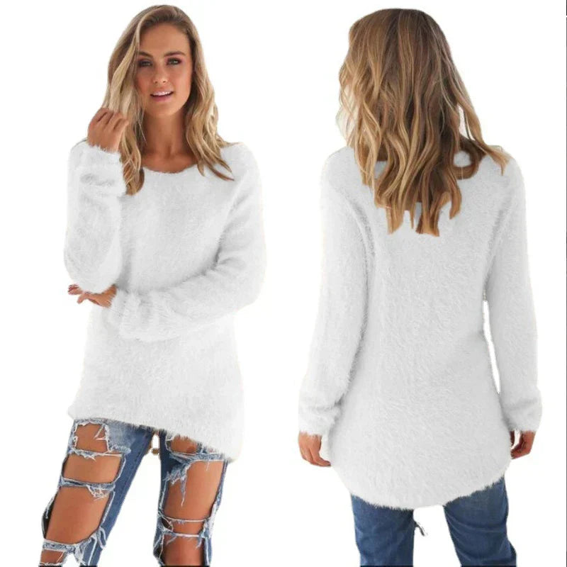 WW | Warmer Rundhals Vlies Pullover Mit Langen Ärmeln