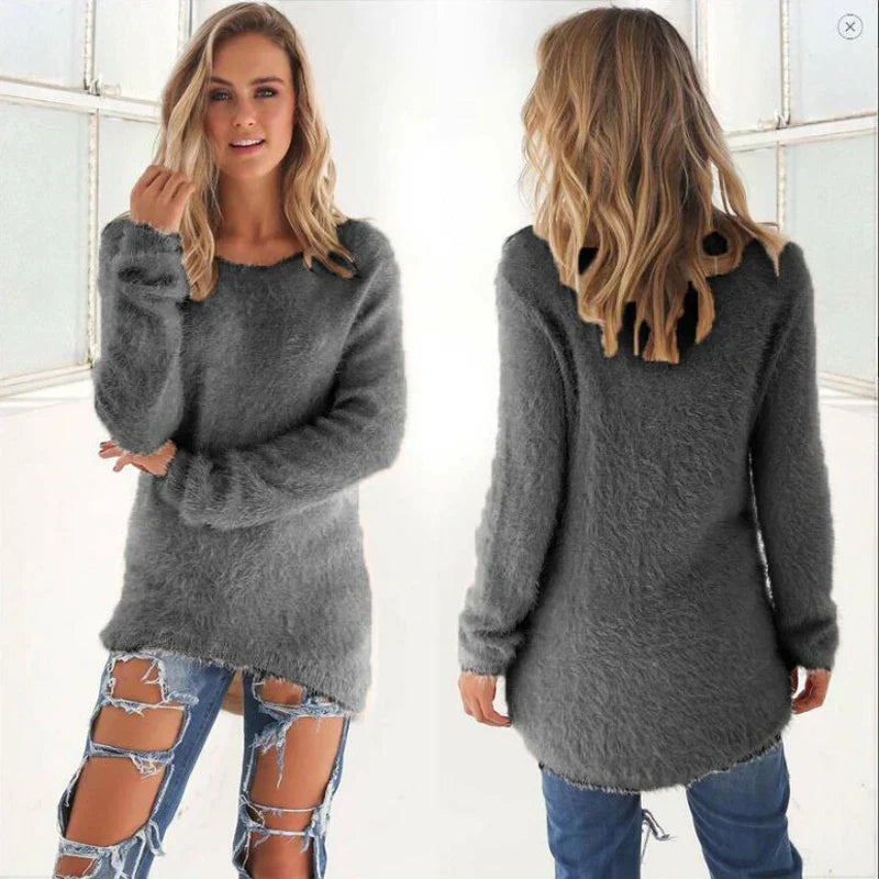 WW | Warmer Rundhals Vlies Pullover Mit Langen Ärmeln