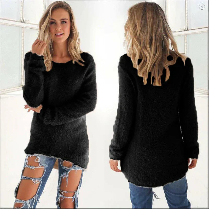 WW | Warmer Rundhals Vlies Pullover Mit Langen Ärmeln