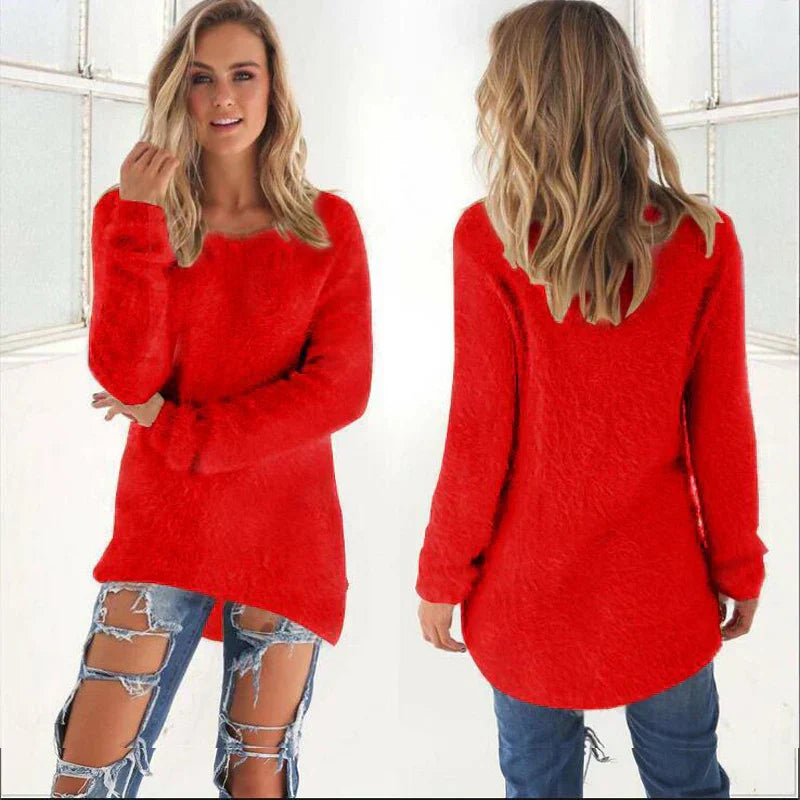 WW | Warmer Rundhals Vlies Pullover Mit Langen Ärmeln