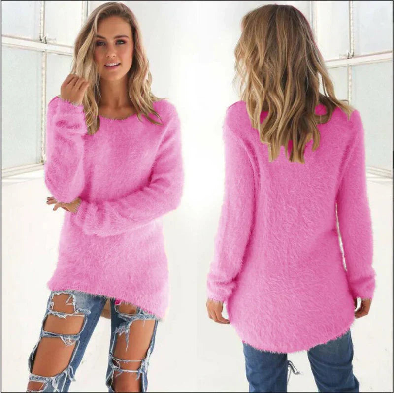 WW | Warmer Rundhals Vlies Pullover Mit Langen Ärmeln
