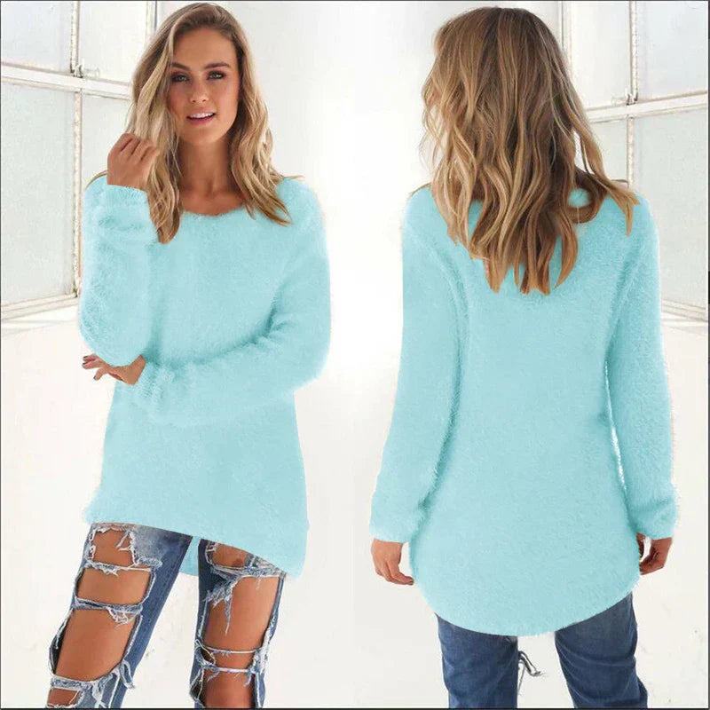 WW | Warmer Rundhals Vlies Pullover Mit Langen Ärmeln