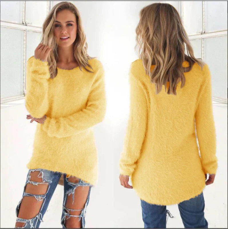 WW | Warmer Rundhals Vlies Pullover Mit Langen Ärmeln