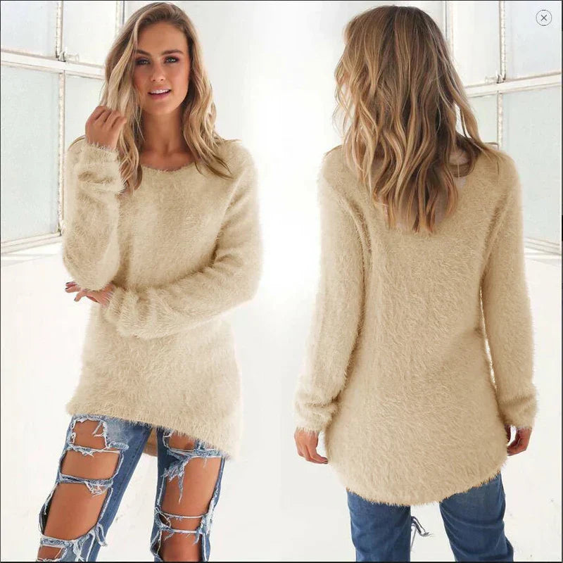 WW | Warmer Rundhals Vlies Pullover Mit Langen Ärmeln