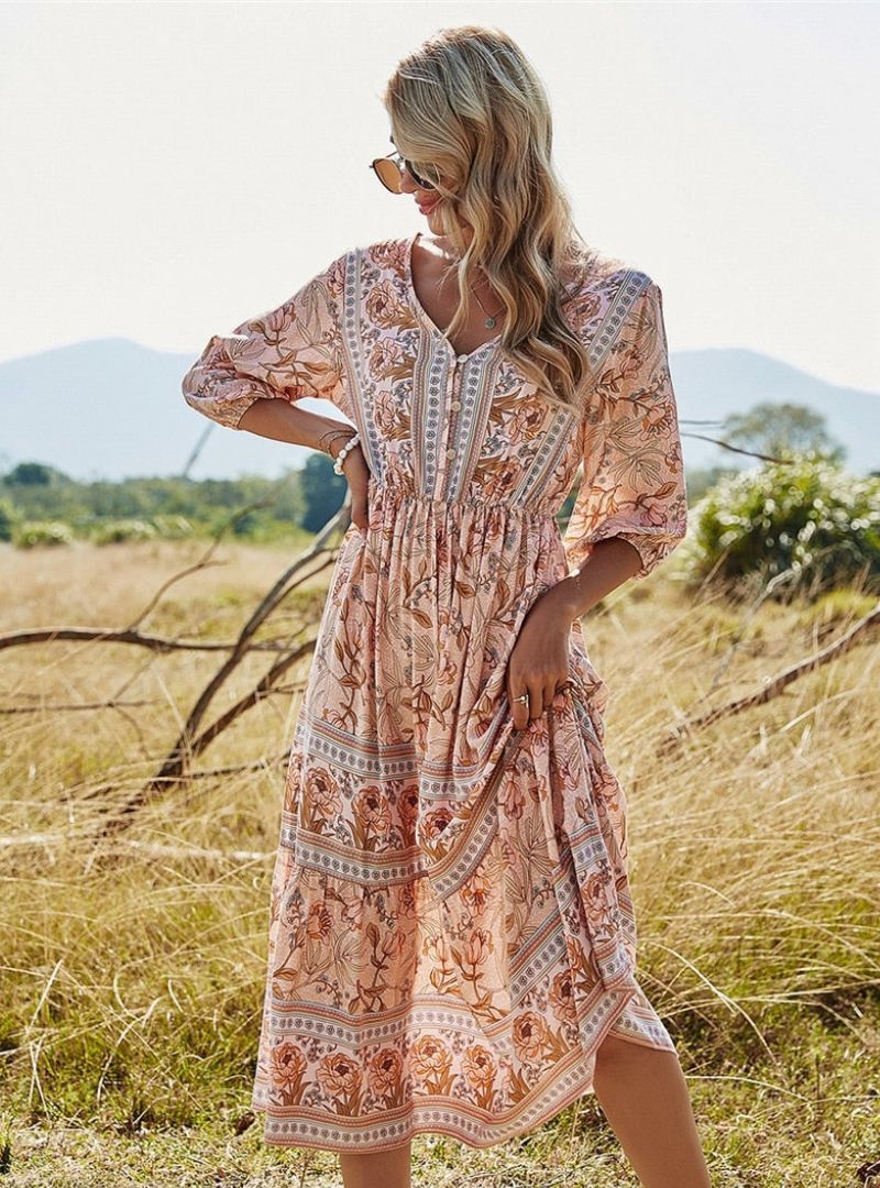 Bequemes Boheme-Kleid