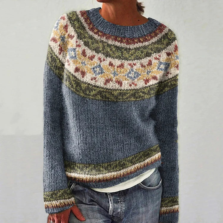 WW | Weinlese Sweatshirt Mit Farbblöcken