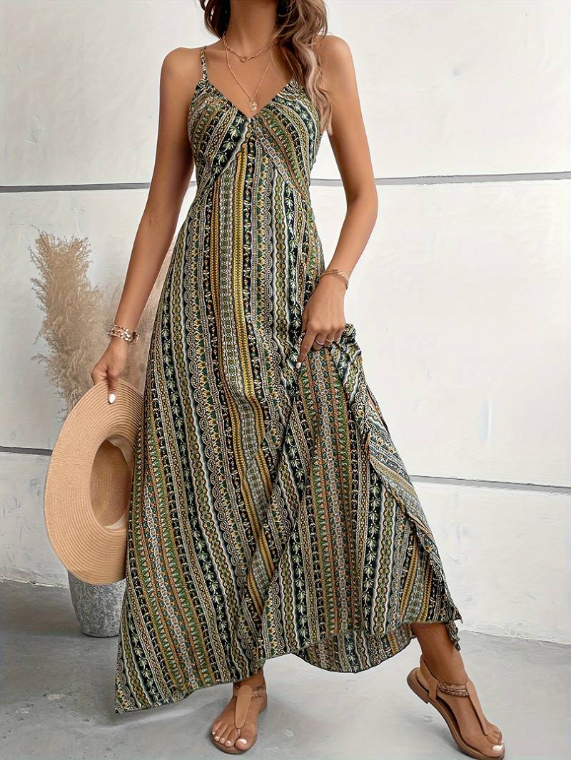 – cami-kleid mit tribal-print
