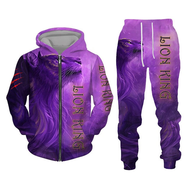 Merche Jogginganzug mit Löwenprint