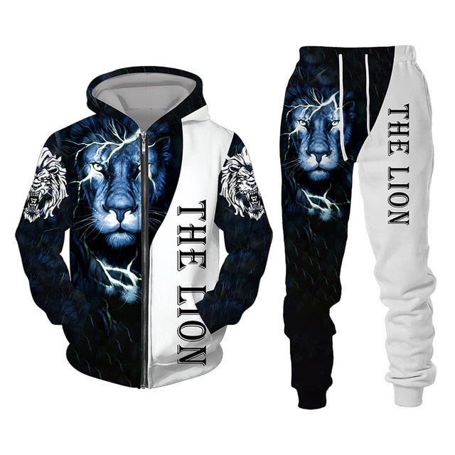 Merche Jogginganzug mit Löwenprint