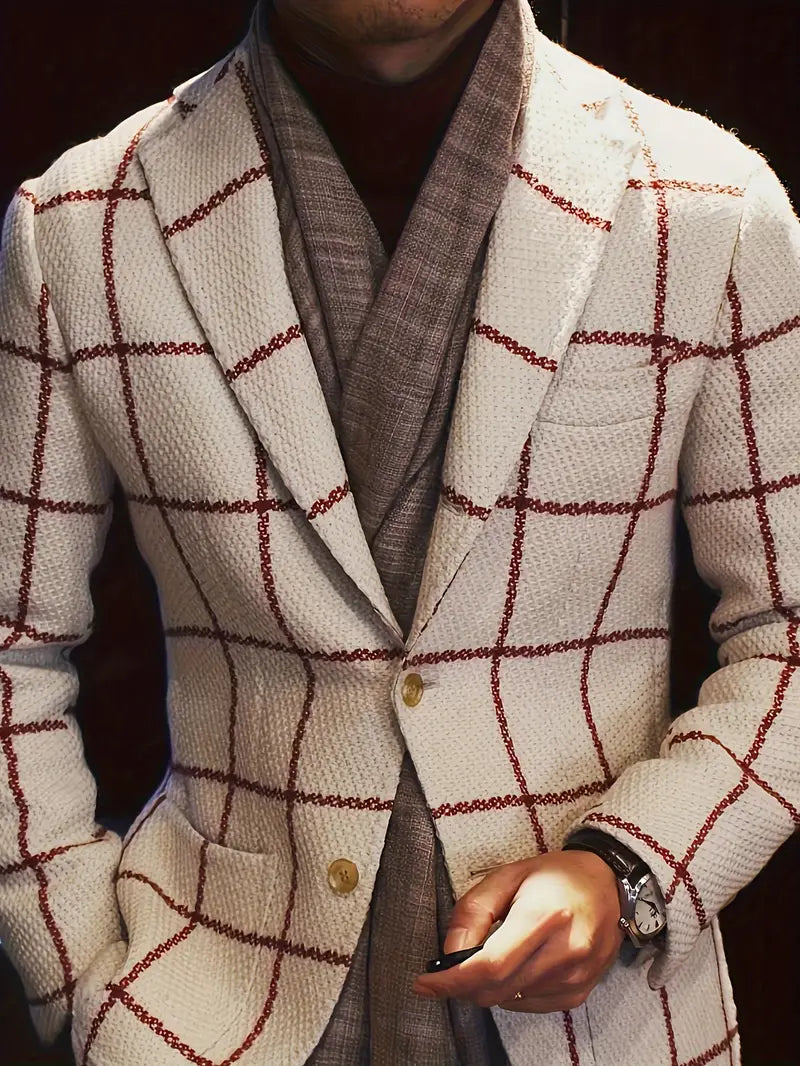 WW | Zeitlos Kariertes Herrenblazer Mit Einem Eleganten Touch