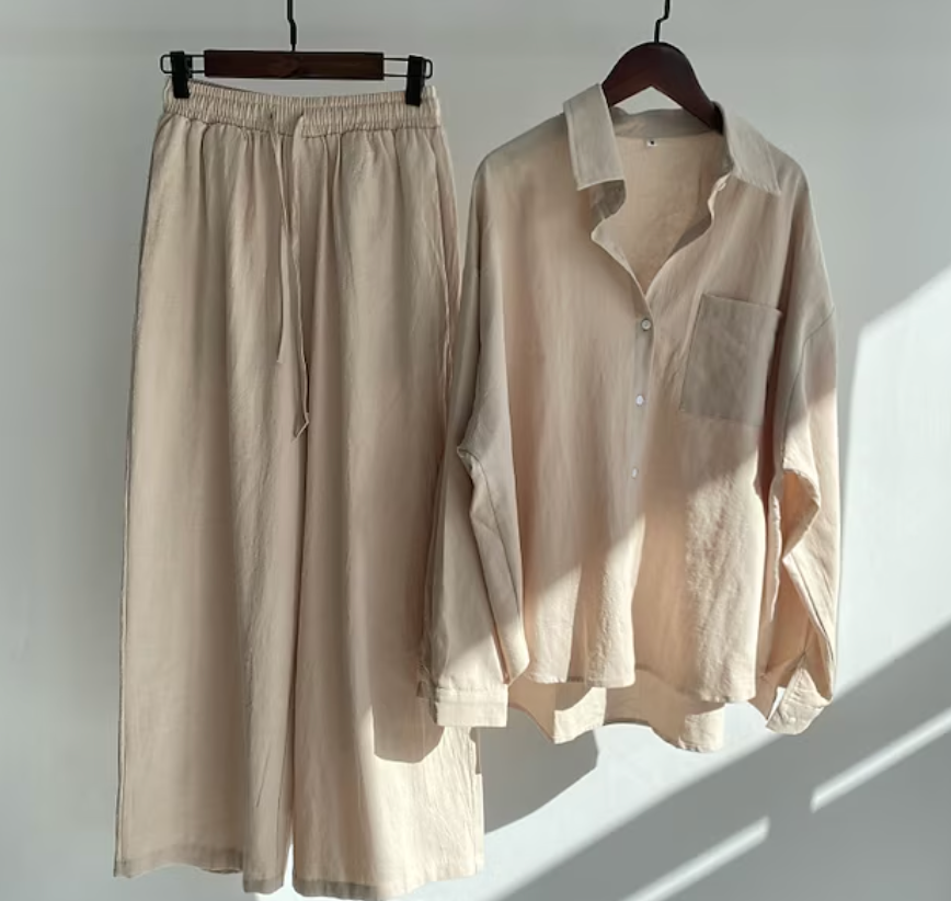 WW | Zweiteiliges Satz Aus Langarmshirt Und Hose Mit Kordelzug