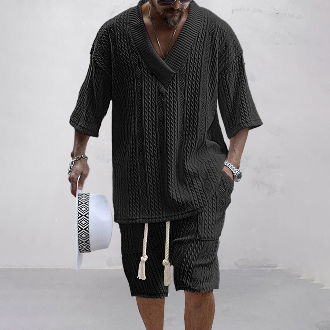 Merche Strickhemd und Shorts für den gemütlichen Sommer