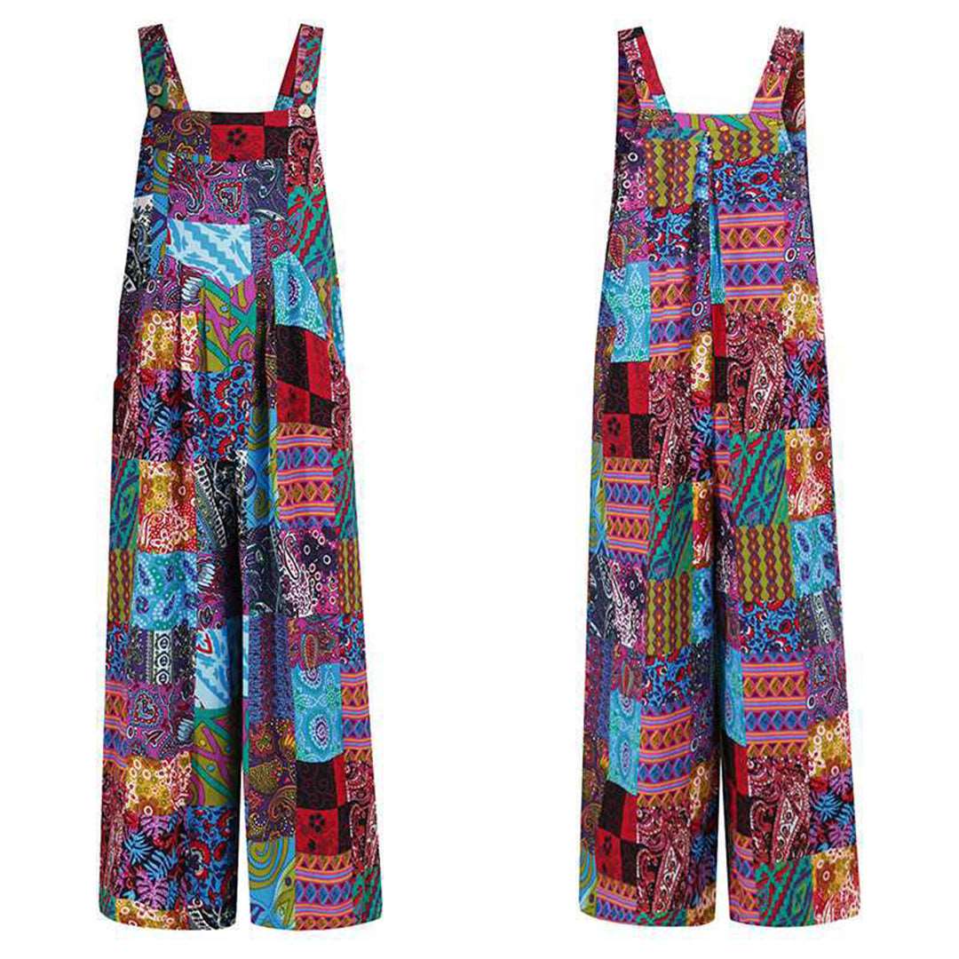 Merche farbenfrohen Druck Jumpsuit ideal für den Sommer vibe