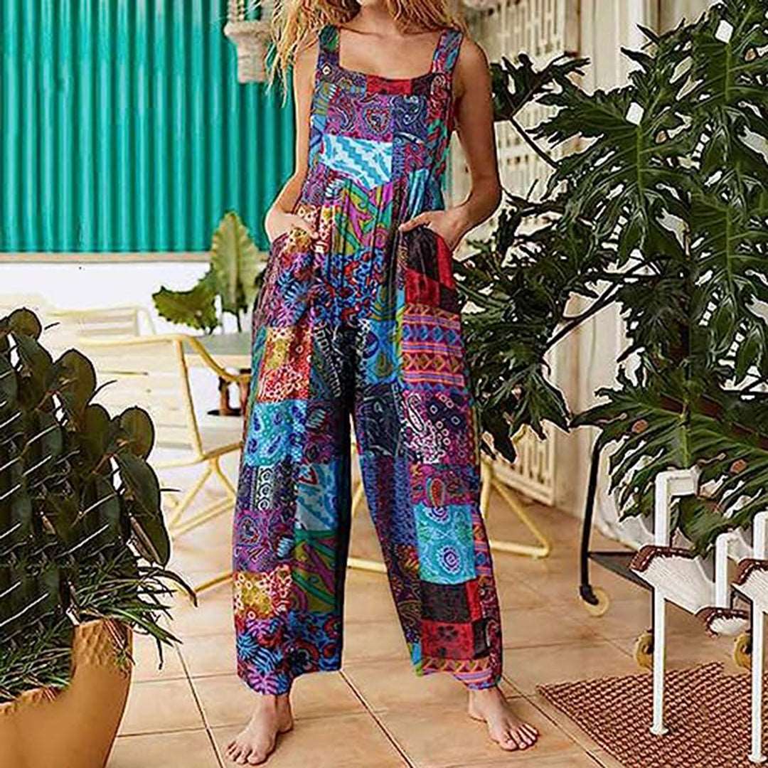 Merche farbenfrohen Druck Jumpsuit ideal für den Sommer vibe