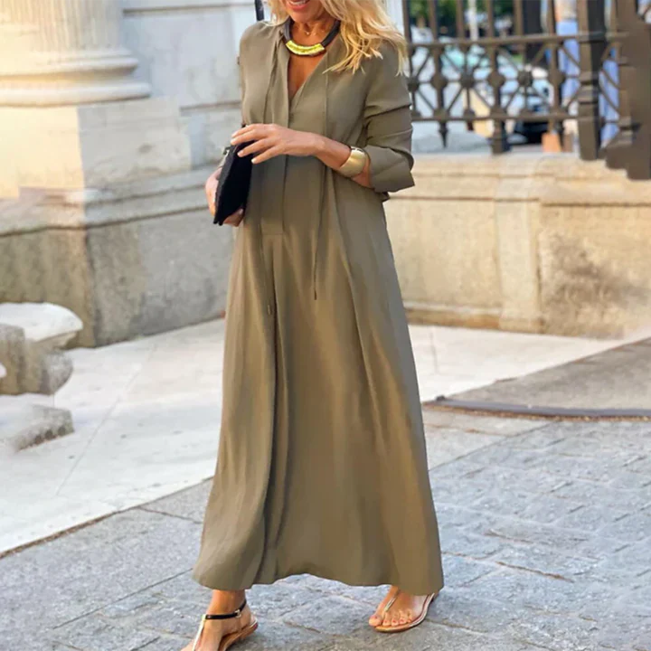 damen bequemes maxikleid