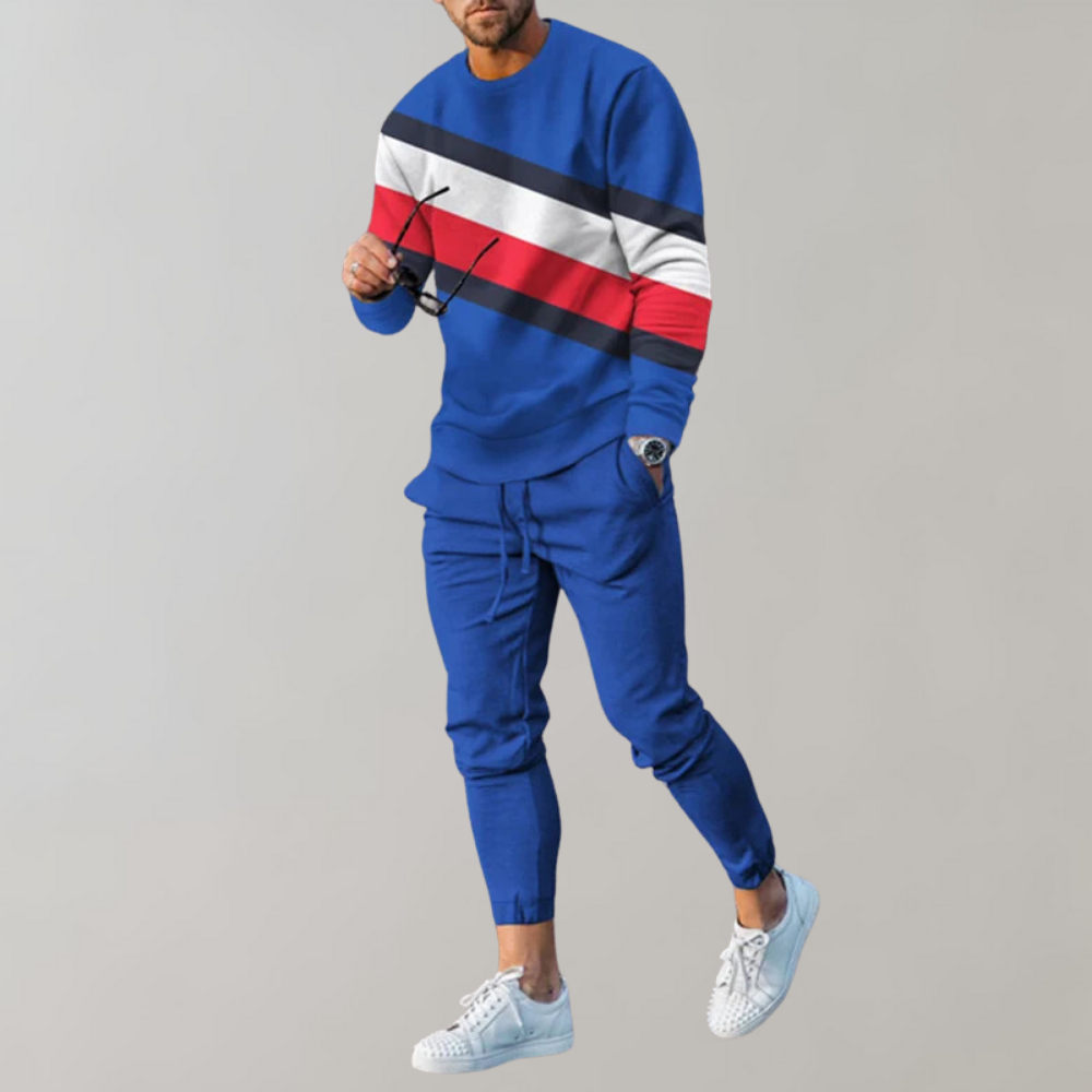 Merche taillierter Trainingsanzug mit mehrfach bedrucktem Design-Set