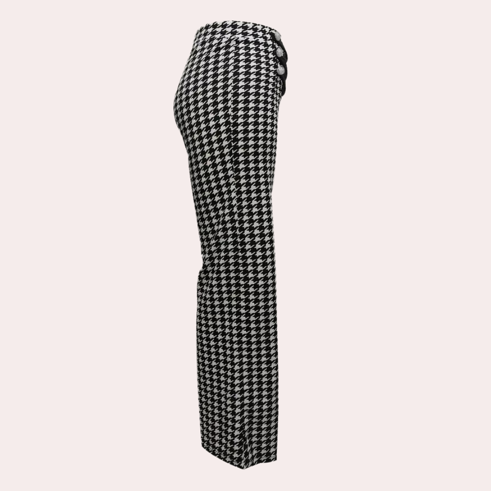 WW | Zeitlose Hahnentritt Hose Für Damen