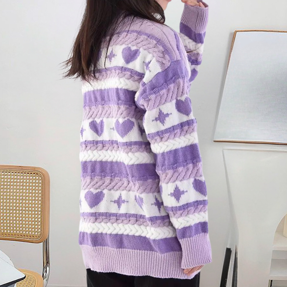 WW | Warmer Damenpullover Mit Oversize Schulterschnitt