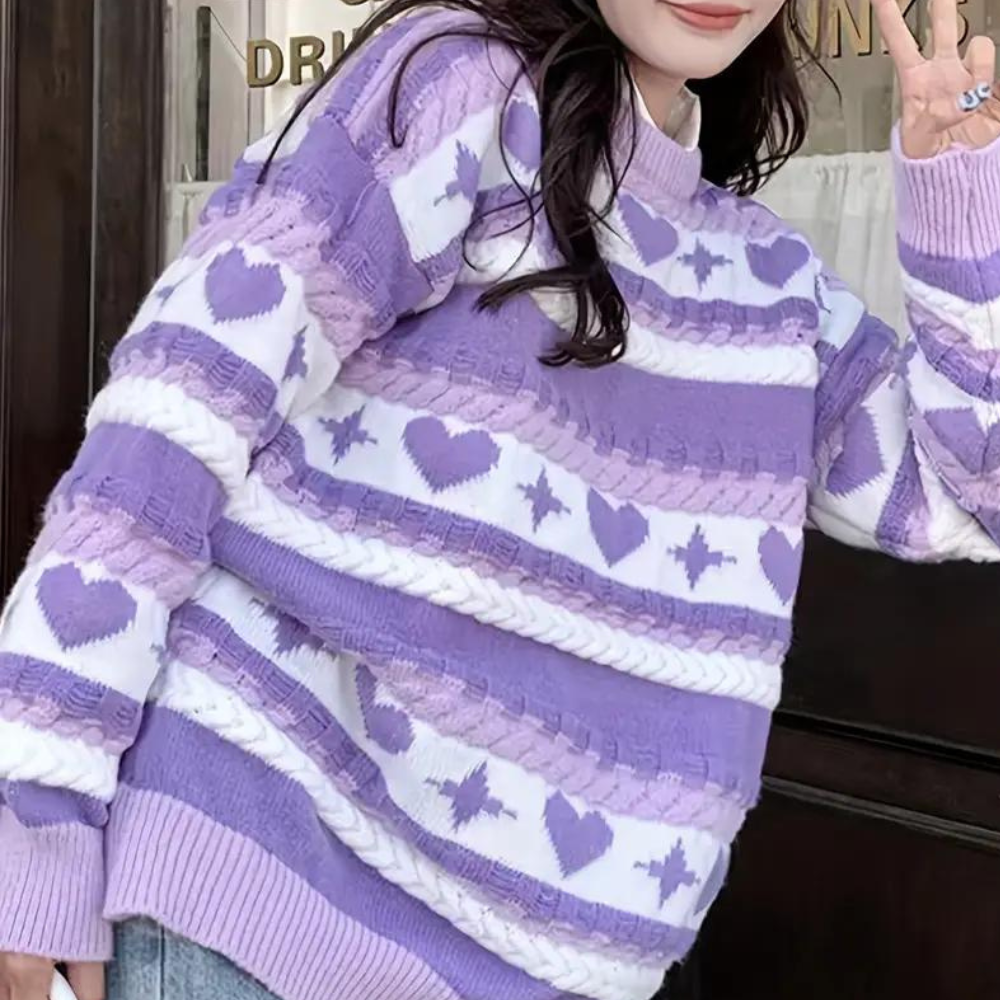WW | Warmer Damenpullover Mit Oversize Schulterschnitt
