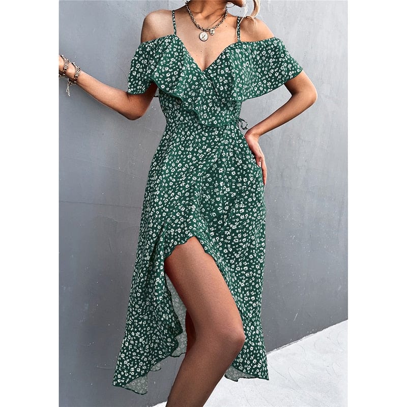 Blumenkleid mit V-Ausschnitt | Camille