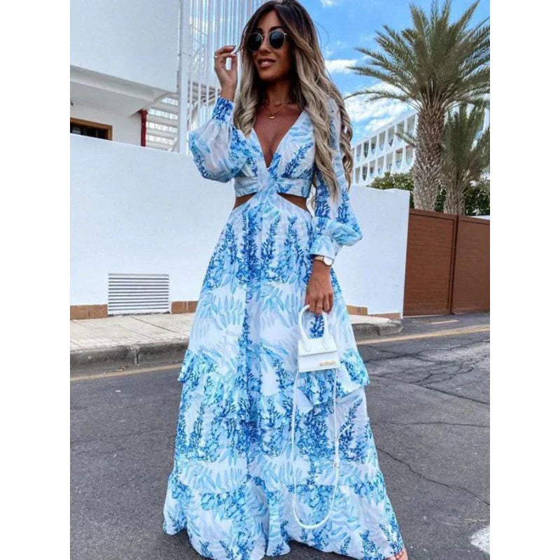 maxikleid mit ausschnitt | cathriona