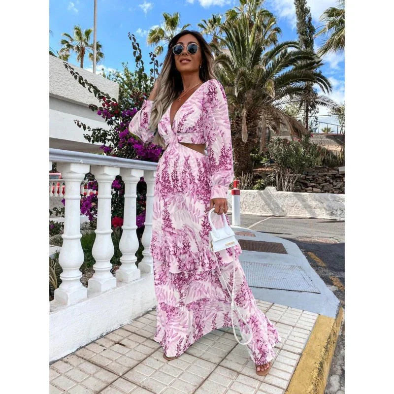 maxikleid mit ausschnitt | cathriona