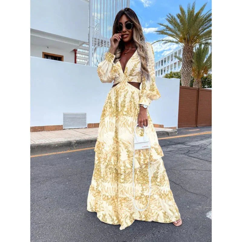 maxikleid mit ausschnitt | cathriona