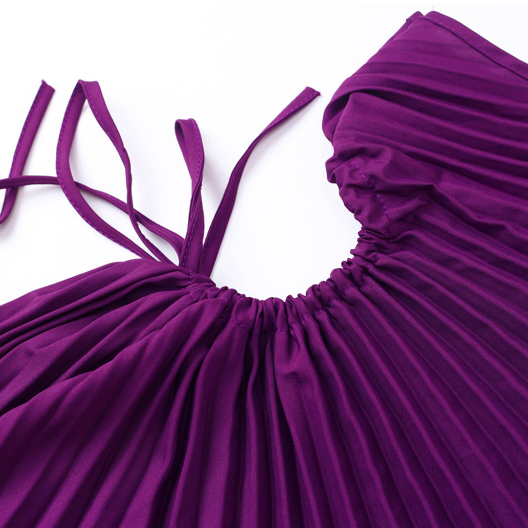 Asymmetrisches One-Shoulder-Plisseekleid