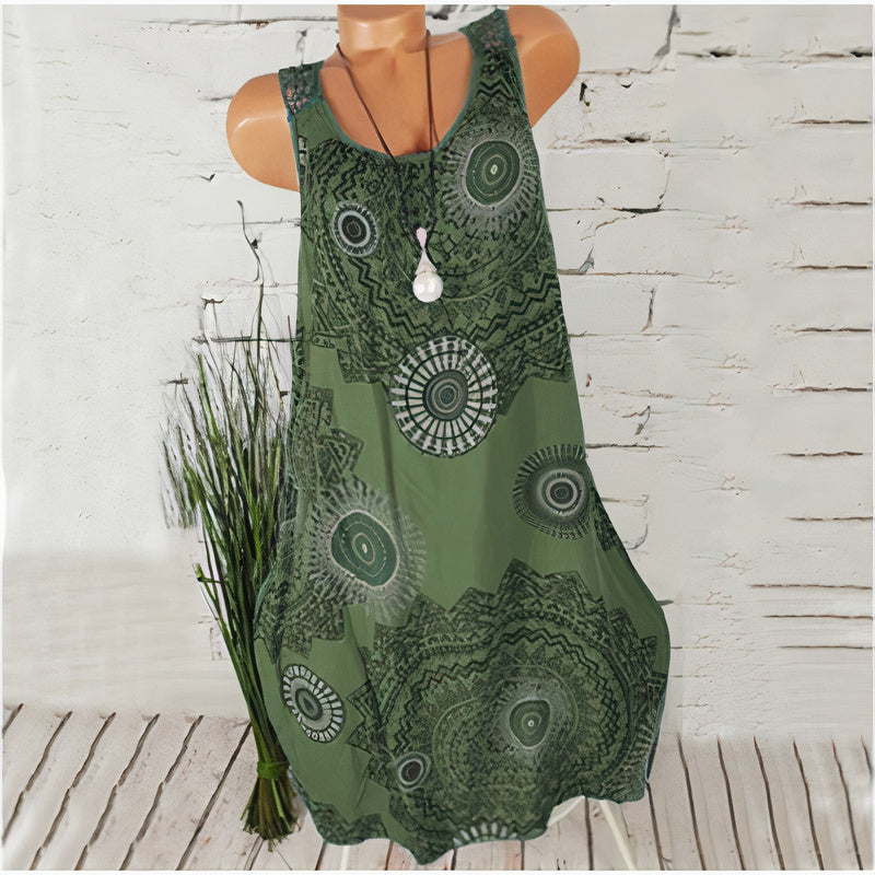Buntes elegantes Sommerkleid
