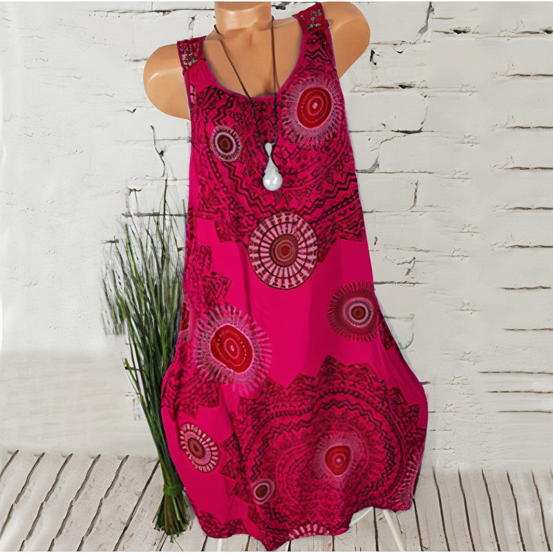 Buntes elegantes Sommerkleid