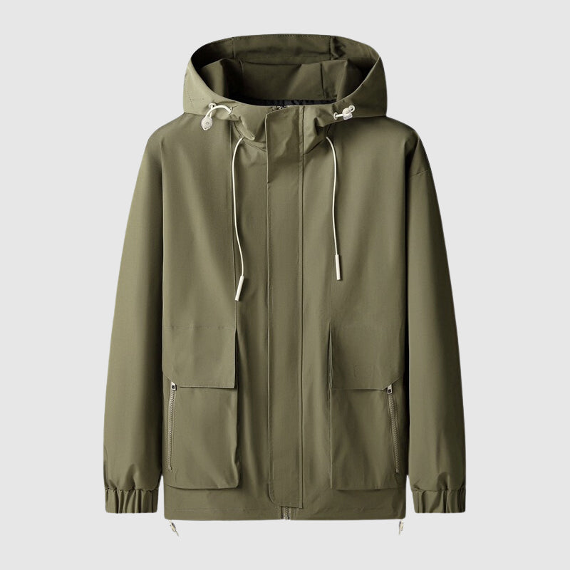 WW | Winddicht Herrenjacke Mit Reißverschlusstaschen Stilvoll Und Funktional