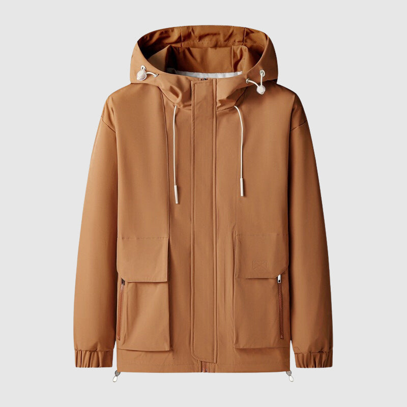 WW | Winddicht Herrenjacke Mit Reißverschlusstaschen Stilvoll Und Funktional