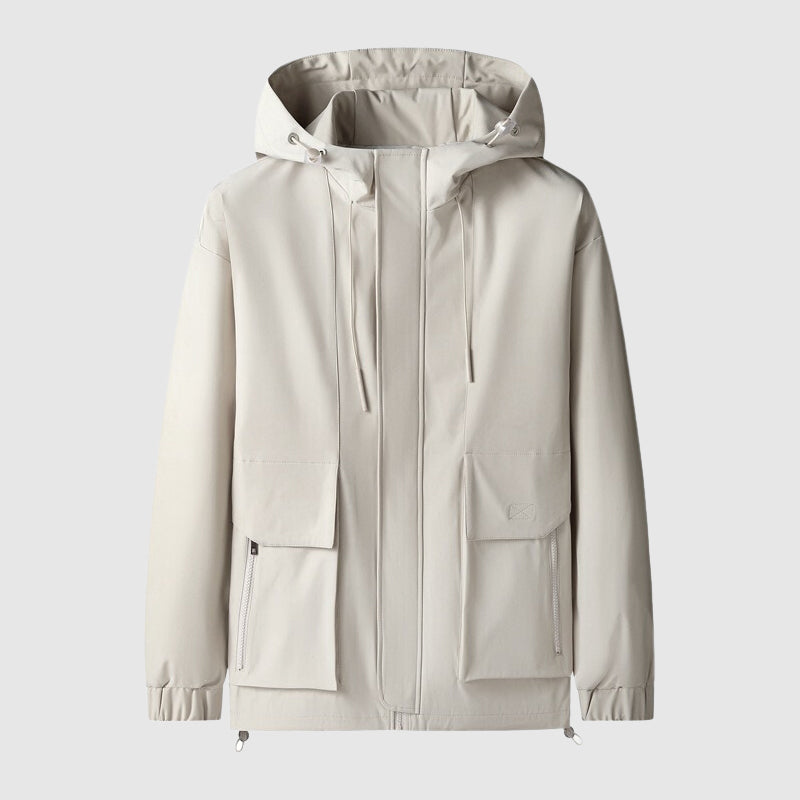 WW | Winddicht Herrenjacke Mit Reißverschlusstaschen Stilvoll Und Funktional