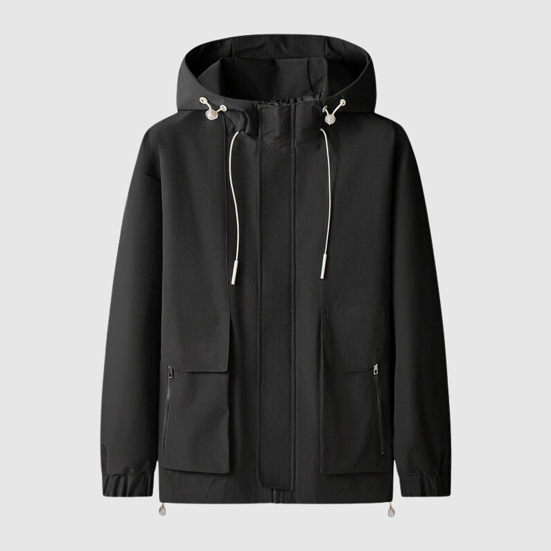 WW | Winddicht Herrenjacke Mit Reißverschlusstaschen Stilvoll Und Funktional