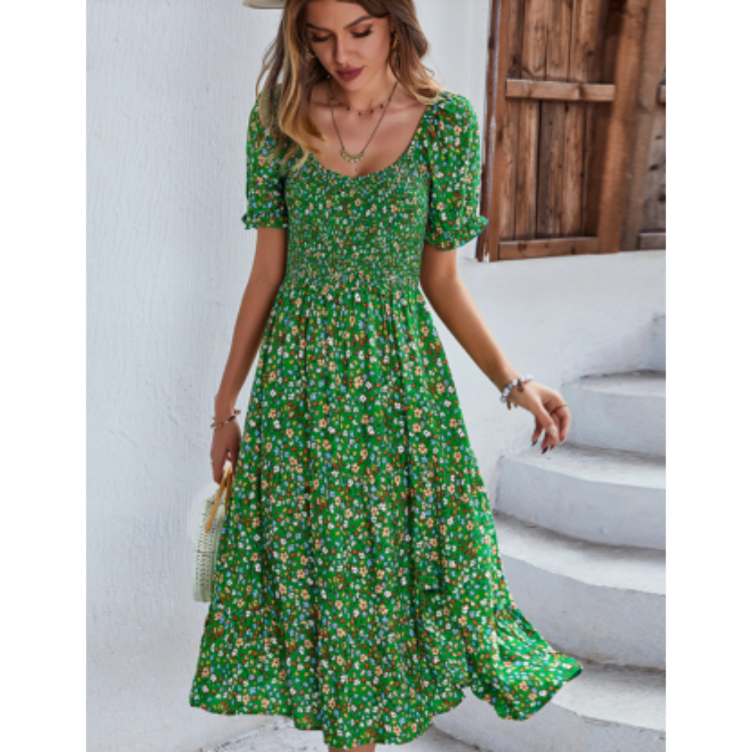 Atemberaubendes fließendes Sommerkleid mit Blumenmuster für Damen