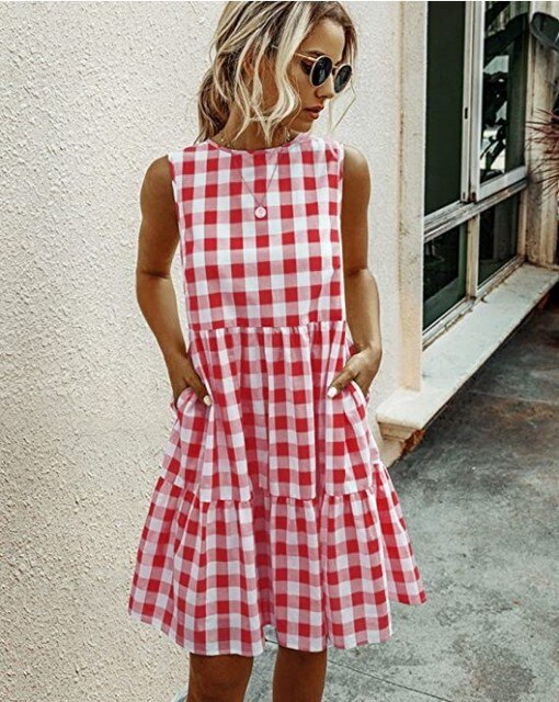 Midikleid mit Rüschen