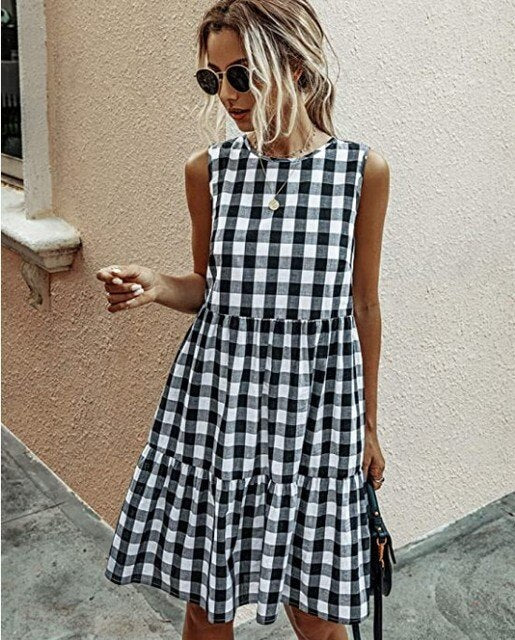 Midikleid mit Rüschen