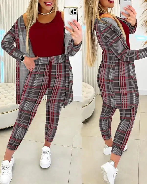 Merche Streetwear-Set mit Kordelzug in Uni-Farbe