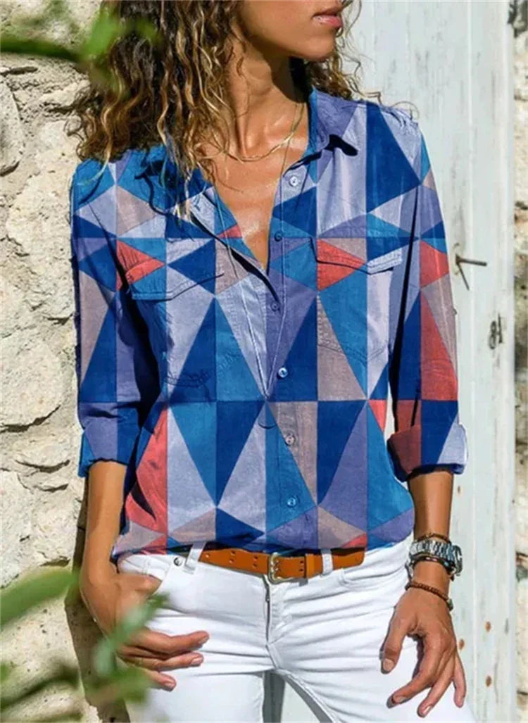 Merche stylische Print-Damenbluse für vielseitigen Streetstyle