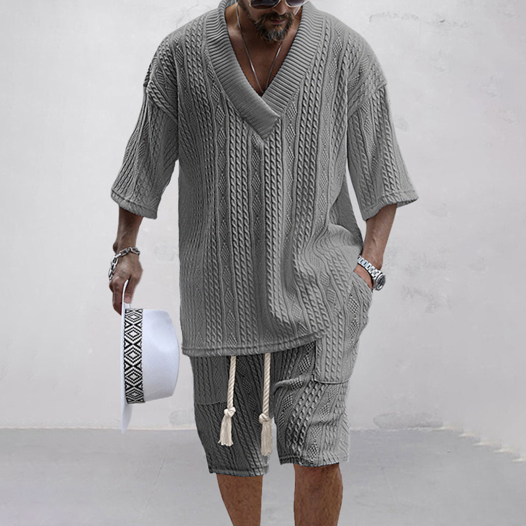Merche Strickhemd und Shorts für den gemütlichen Sommer