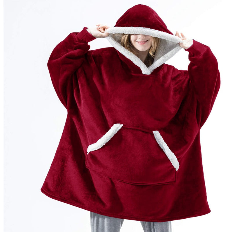 WW | Weicher Kapuzenpulli Und Bequeme Decke in Einem!