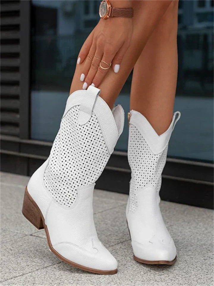 WW | Weiße Cowboystiefel Für Damen