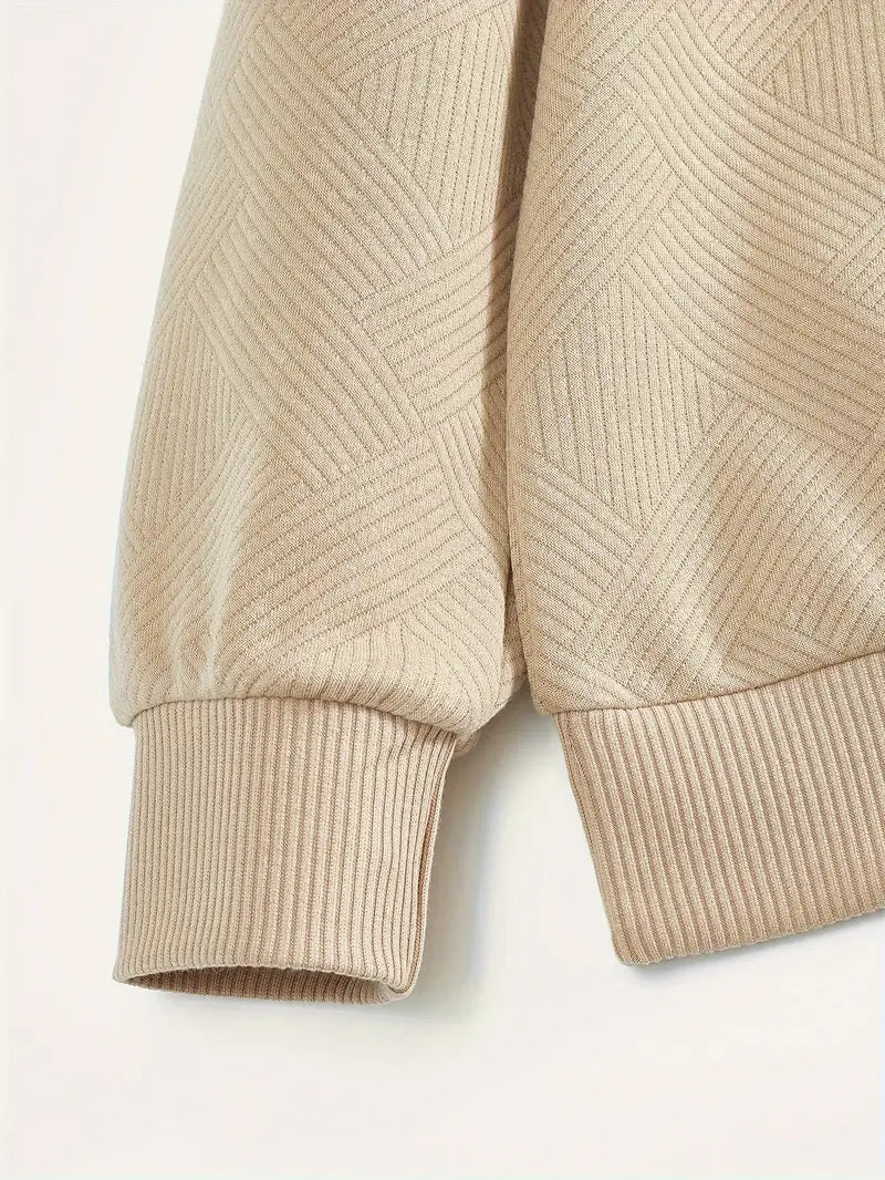 WW | Weinlese Pullover Mit Reißverschluss