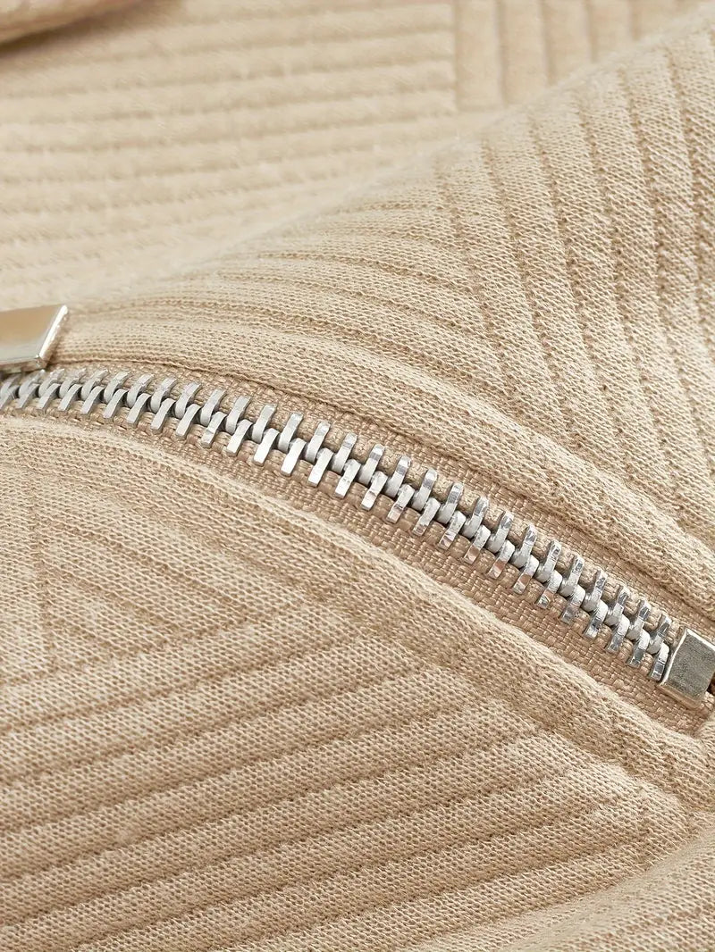 WW | Weinlese Pullover Mit Reißverschluss