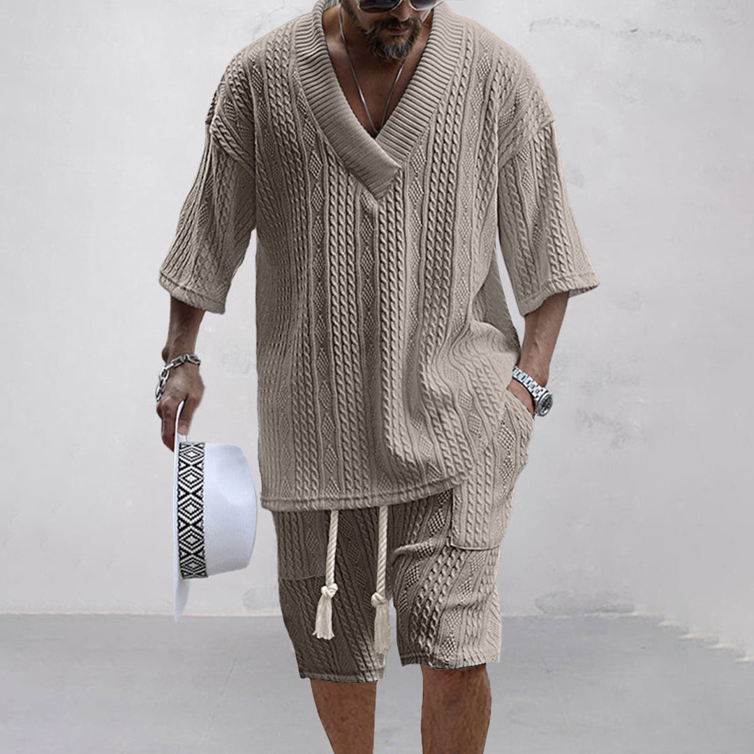 Merche Strickhemd und Shorts für den gemütlichen Sommer