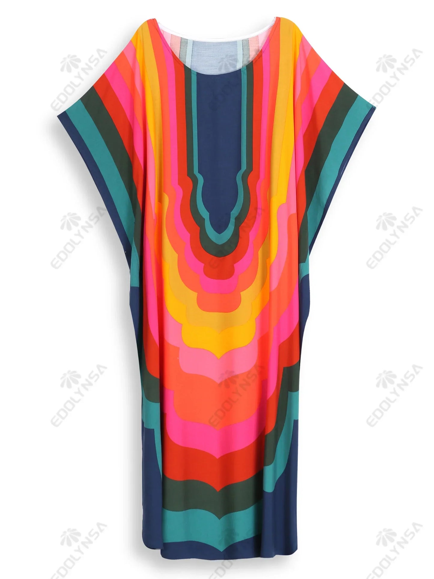 Bunter Kaftan Langkleid