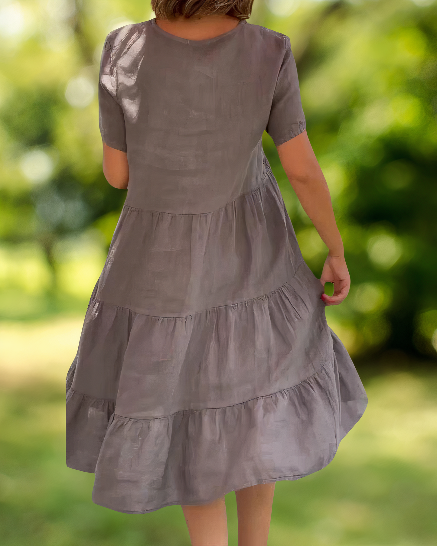Baumwoll-Leinen-Kleid