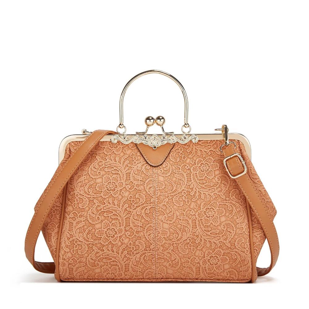 WW | Weinlese Handtasche Mit Klappverschluss