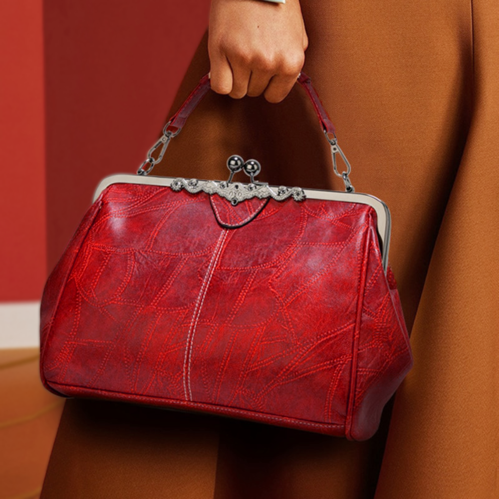 WW | Weinlese Handtasche Mit Klappverschluss