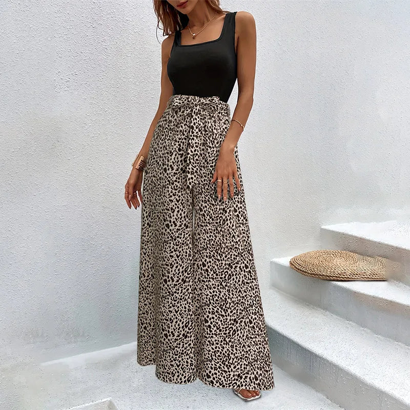 Merche - Hosen - Baumwolle, Weites Bein, Hohe Taille, Bedruckt - Sommer